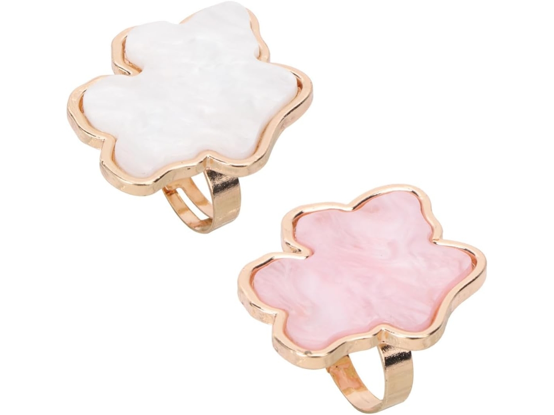 Conjunto De 2 Anéis De Resina Branca Compactos Para Placas De Mistura.