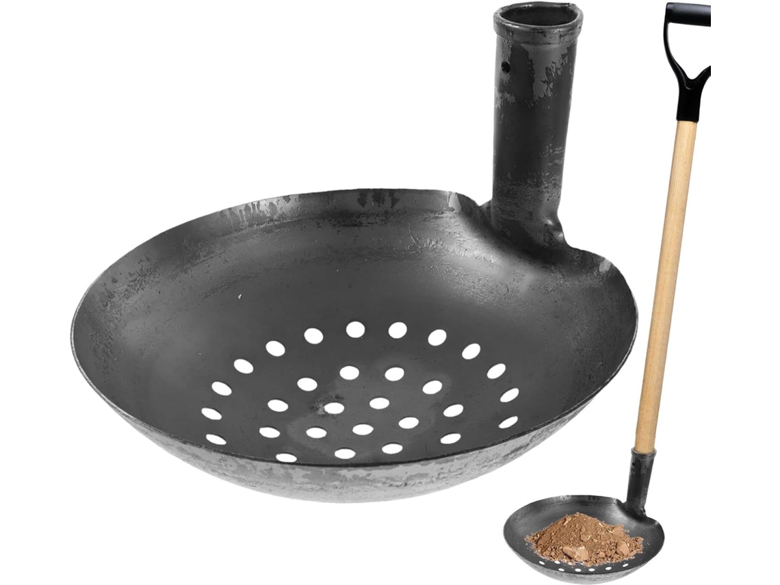 Pá de Ferro para Limpeza de Lama Anel de Limpeza Reforçado, Ferramenta para Exterior com Capacidade e Orifícios, CHABERLU