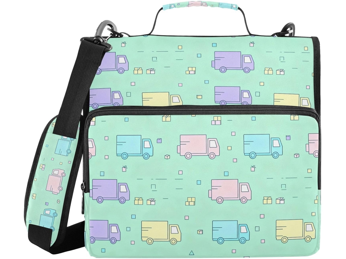 Mochila escolar com 3 compartimentos, fecho de zíper, altura ideal para carregar no ombro ou na mão, fácil de transportar ou tamanho médio.
