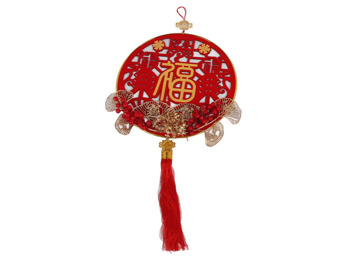 Laxiscreed Decoração De Nó Chinês Com Framboesas Vermelhas E Ginkgo Para Natal E Casa