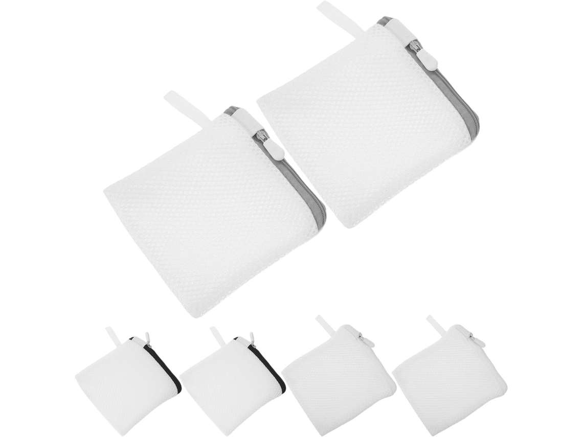 Conjunto De 6 Sacos De Lavanderia Em Malha Reforçada Antiaderente