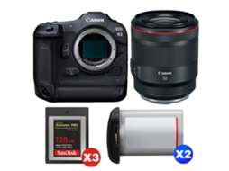 Eos R3 + Rf 50mm F/1.2 L Usm + 3 Sandisk 128gb Extreme Pro Cfexpress Type B + 2 Canon Lp e19 + Ebook “20 Dicas para Fotos Que Impressionam” CANON
