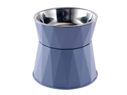 Tigela Elevada para Água e Comida para Animais de Estimação com Design de Apoio de Cabeça, Feita em Aço Inoxidável para Cães Pequenos AQUAFORGE