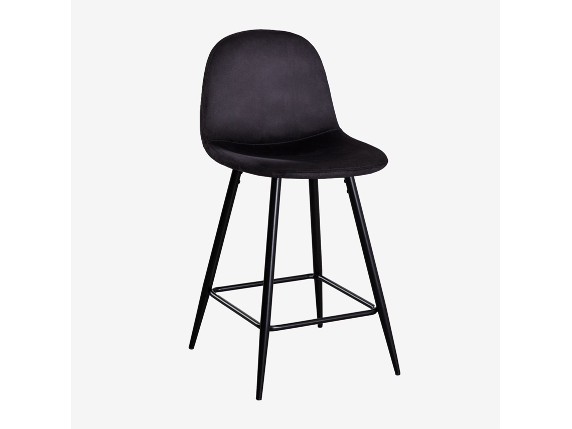 Sklum Pack De 2 Bancos Altos Em Veludo Glamm Poliéster     Preto     ↑65 Cm            Preto