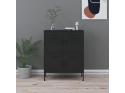 Vidaxl Armário De Arrumação Aço 80x35x101,5 Cm Preto