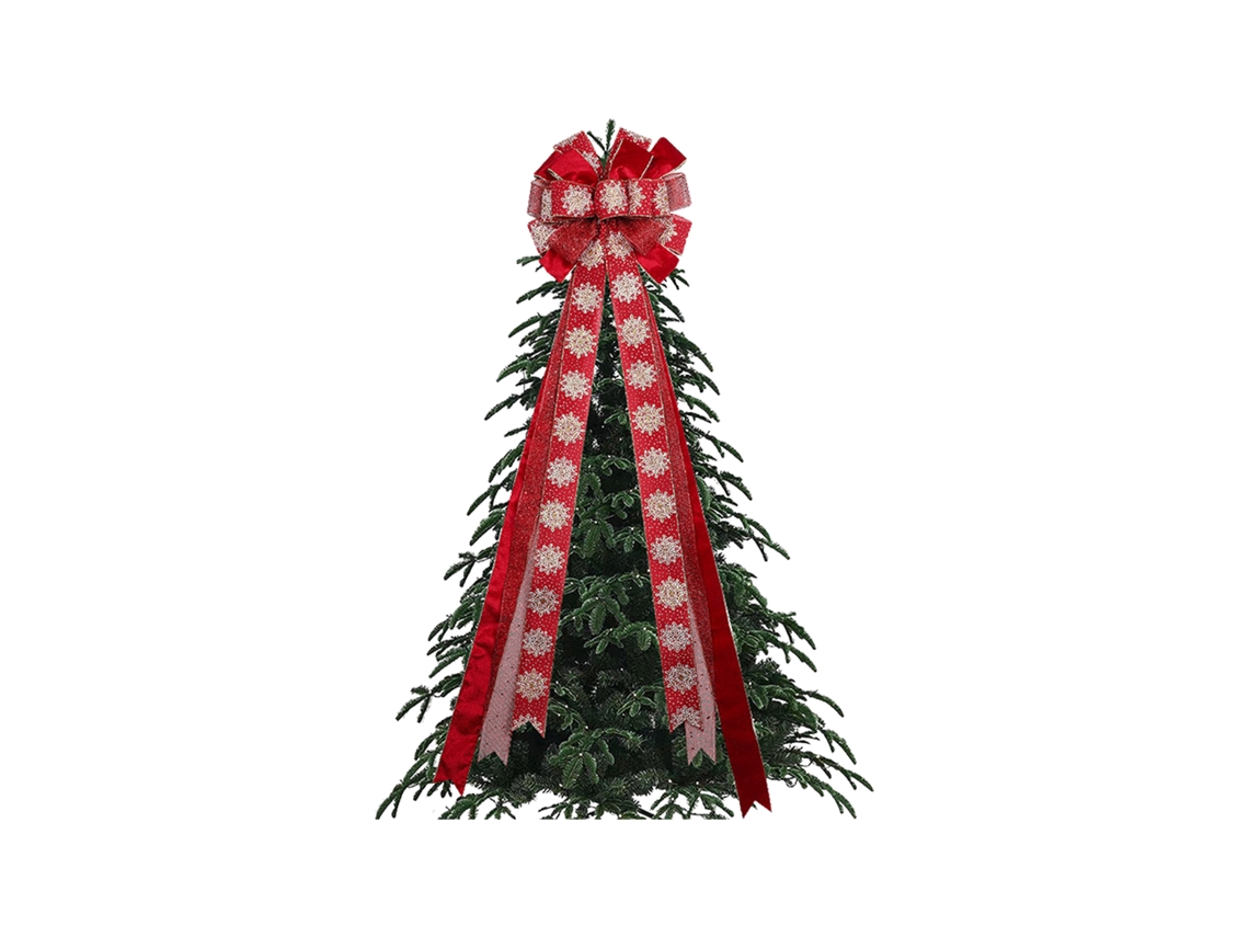 Laxiscreed Guirlanda De Natal Com Laço E Floco De Neve Para Decoração Festiva