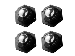Four Heavy-duty Flat Casters (200kg Load Capacity) With Adhesive Backing – 360° Swivel Casters Suitable For Furniture.