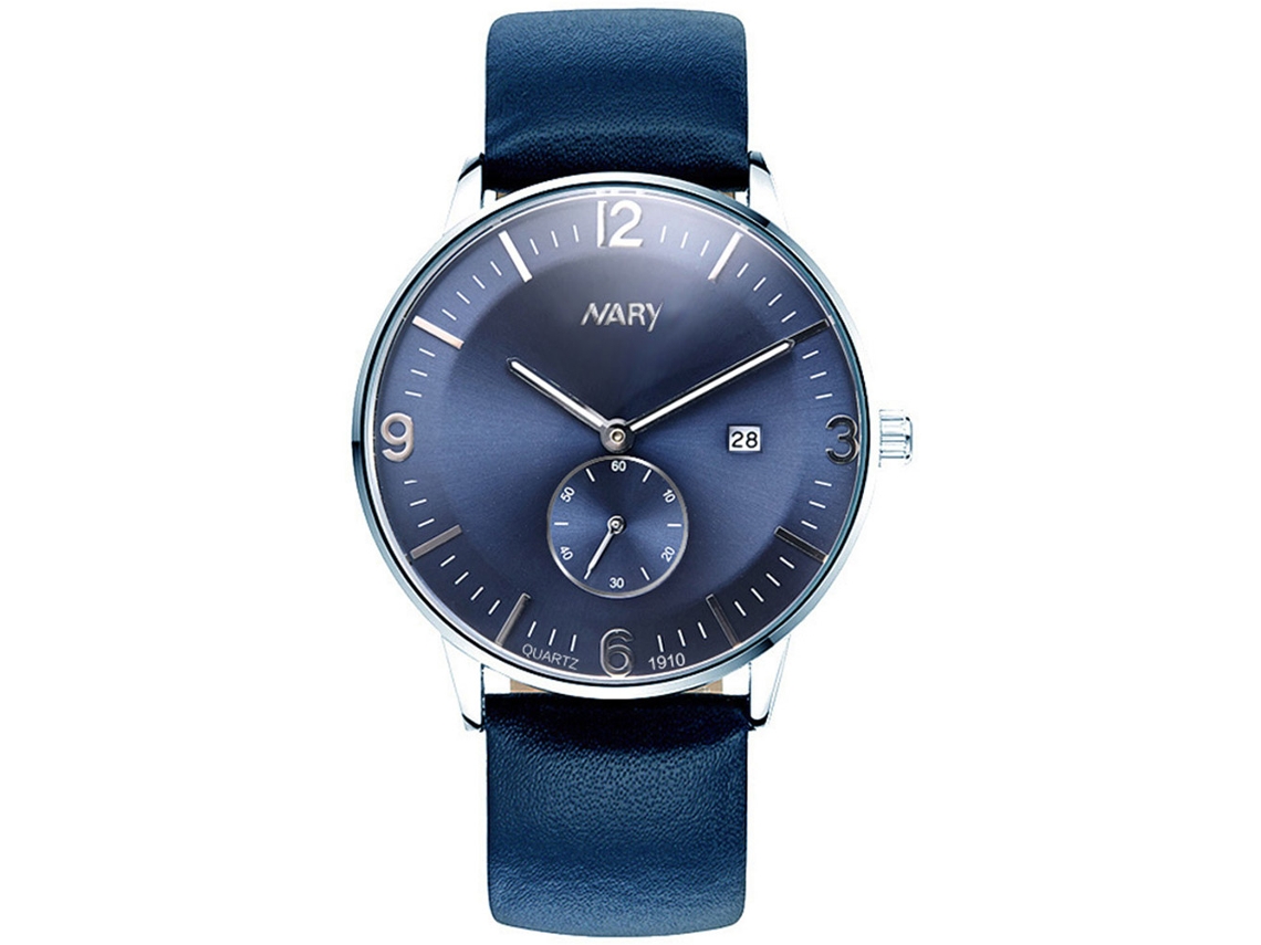 Reloj De Pulsera Analógico De Acero Inoxidable Con Movimiento De Cuarzo Para Hombre Azul
