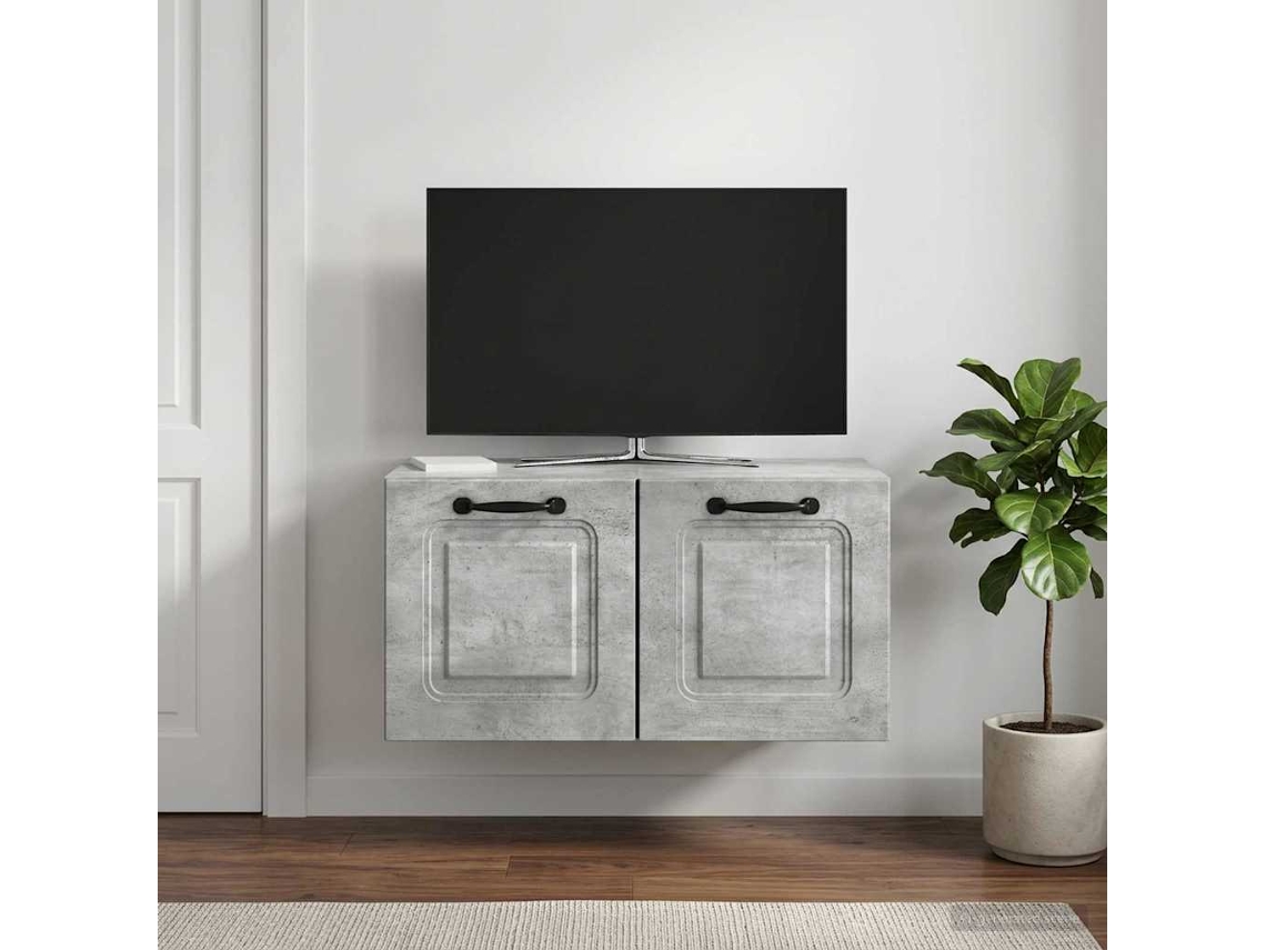 Vidaxl Gabinete De Tv De Parede Cinzento Cimento 59,5 X 31 X 30 Cm