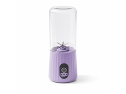 Liquidificador Portátil Elétrico Recarregável Para Sumos, Roxo, 6 Lâminas