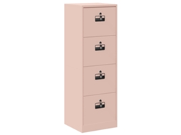 Armário de Arquivo Rosa 44x50x106,5 cm em Aço Laminado a Frio MAISON EXCLUSIVE