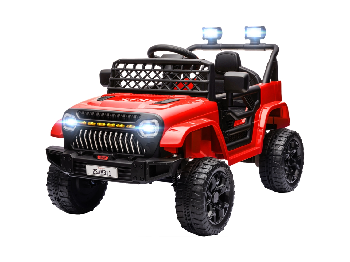 Carro Elétrico Infantil Utv 12v Vermelho 95x62,5x65 Cm (velocidade Ajustável, Usb, Faróis)