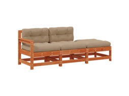 Maison Exclusive - Unidades De Sofá Seccional Castanho Encerado 190 X 62 X 70,5cm
