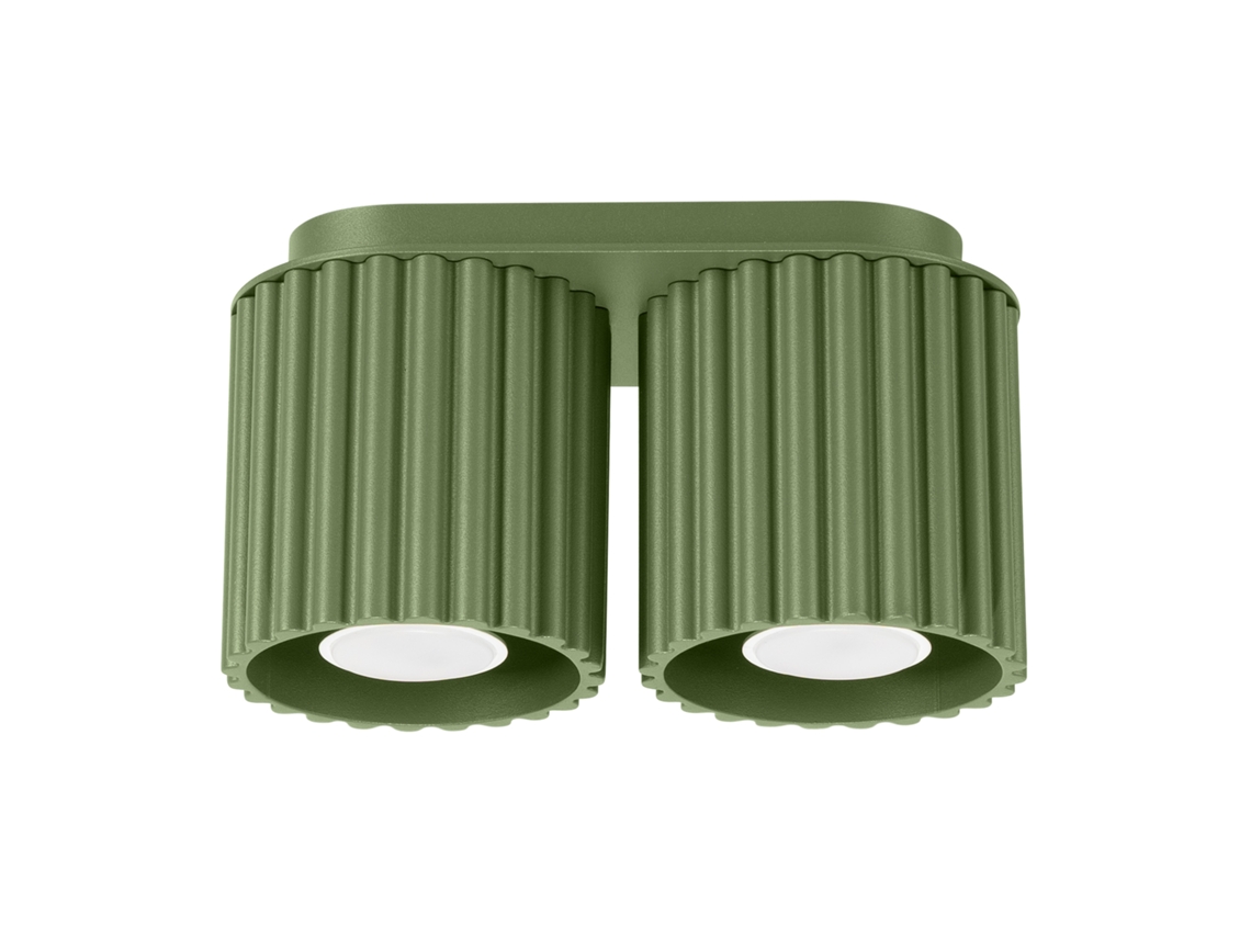 Candeeiro De Teto Aura De Alumínio Verde Oliva 12x21x10cm Sollux Lighting