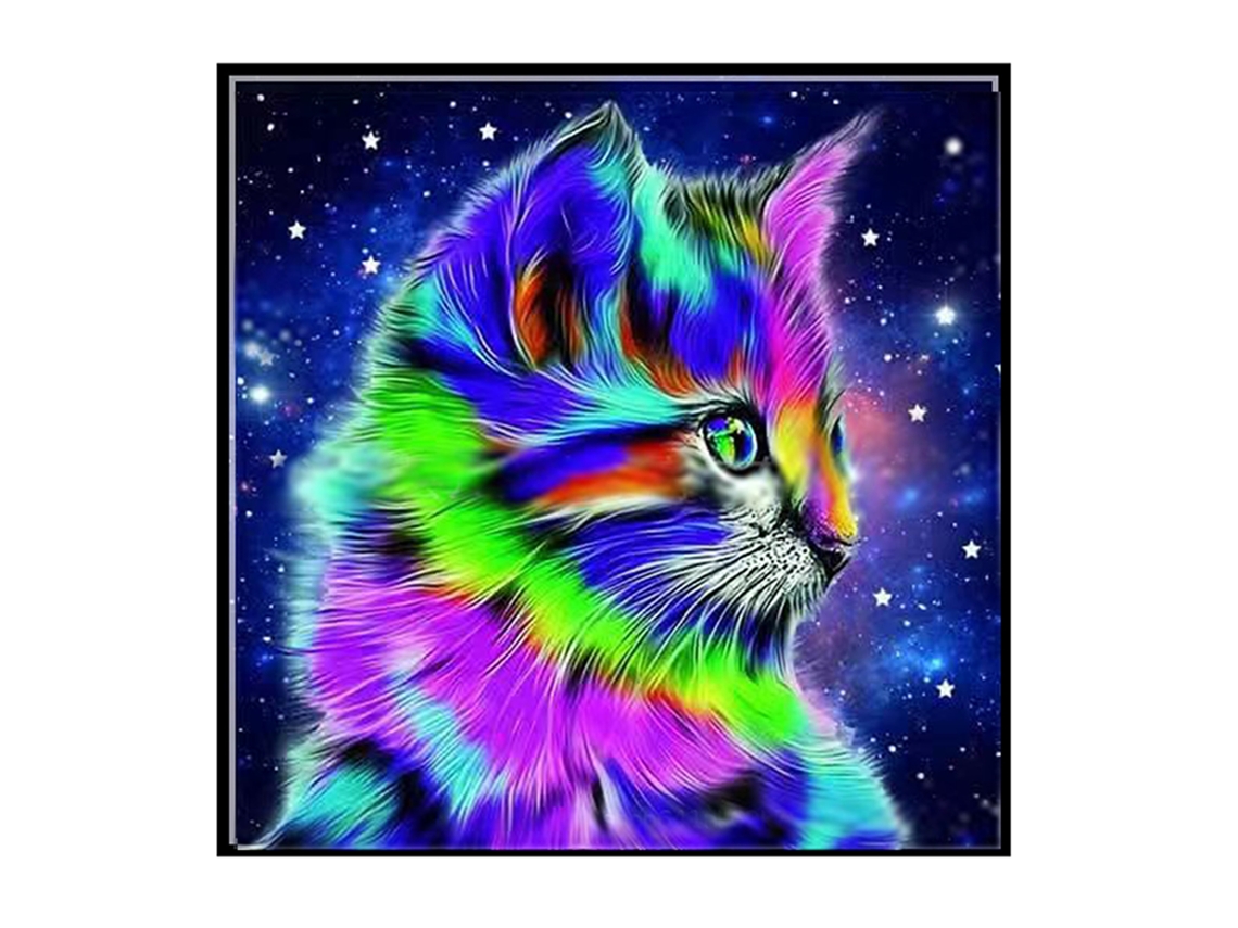 Pintura de Strass Gato 5d LAXISCREED