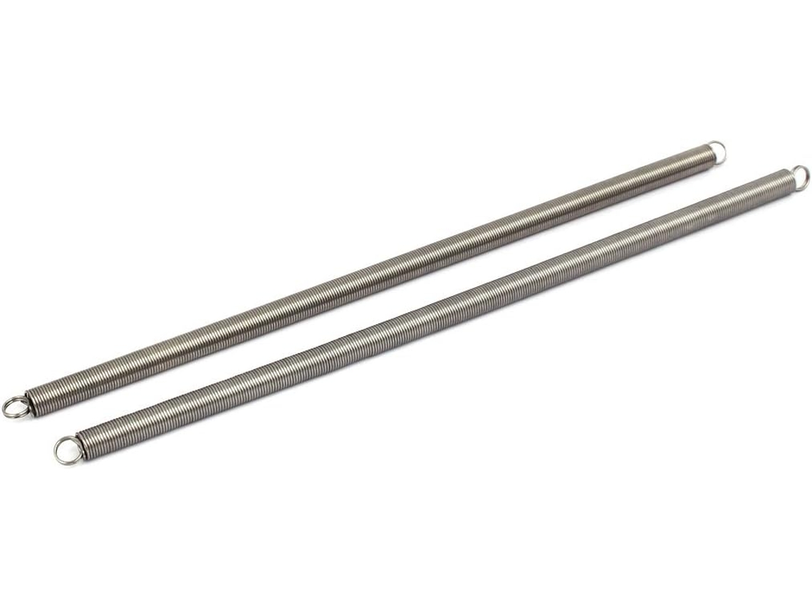 Mola de Tensão e Extensão de 1mm X 10mm X 300mm em Aço Inoxidável 304, Prata, 2 Pçs CHABERLU