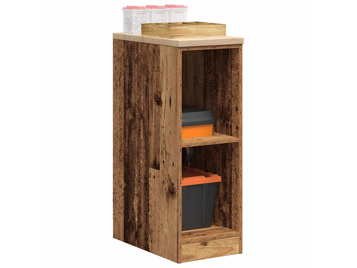Vidaxl Armário De Arrumação De Garagem Madeira Velha 30x51x85 Cm
