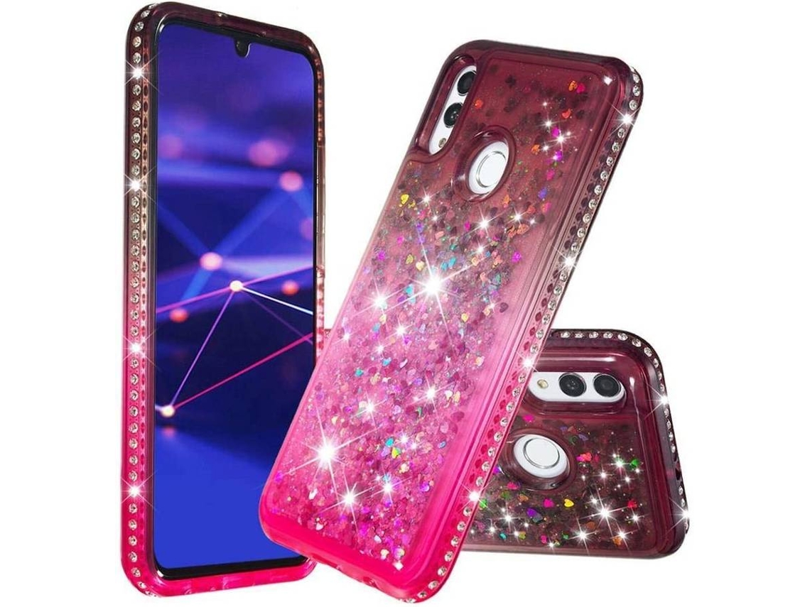 Capa Huawei P Smart 2019 HONGWE. Rosa, Cinzento