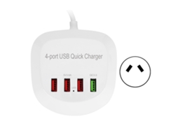Carregador Usb EOOCOO (portátil de 4 Portas, Suporta Qc3.0)