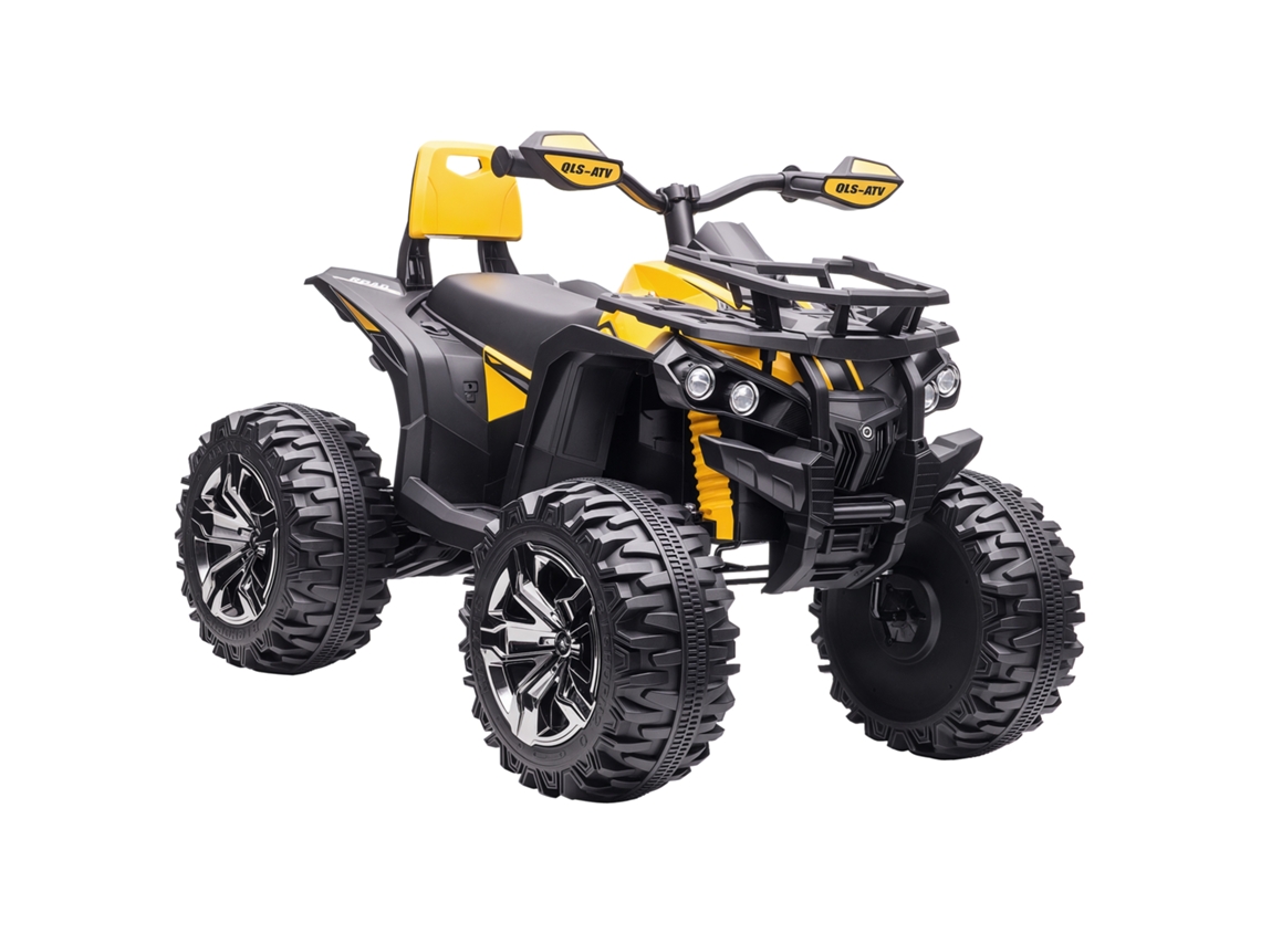 Quad Elétrico 12v para Crianças com Faróis e Bateria Recarregável. Idade de 3 a 5 Anos. 100x65x73cm. Amarelo Ge