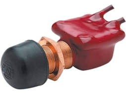 Interruptor SEACHOICE Momentary Push Button Switch Plasticized Body Vermelho