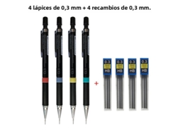 Lapiseira Mecânica com Grafite Substituível e Troca Automática de Cerdas. MDUG (0,3 Mm)