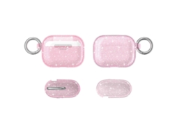 Capa protetora para fones de ouvido AirPods Pro com glitter e gancho, inspirada no Exterminador do Futuro. GIECY