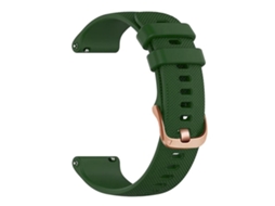 Bracelete para Garmin XIAOMOYU Vivoactive 5 / Venu / Forerunner 165 Silicone Esportivo Fivela Dourada Rosa Verde Exército (20mm)