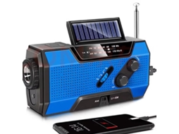 Rádio Emergência Exterior Azul Solar/manivela Multifuncional ZYBLSSBB