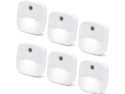 Plug In De Luz Noturna De 6 Pacotes Luzes Noturnas Led Brancas Com Sensor Inteligente Do Crepúsculo Ao Amanhecer Plug In Em Luzes Noturnas Yizhood