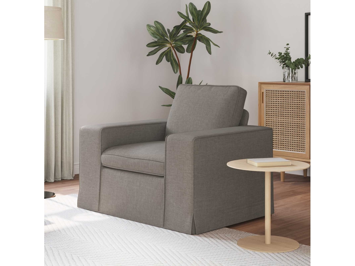 Vidaxl Sofá Cinzento-acastanhado 103 X 80 X 82 Cm Tecido