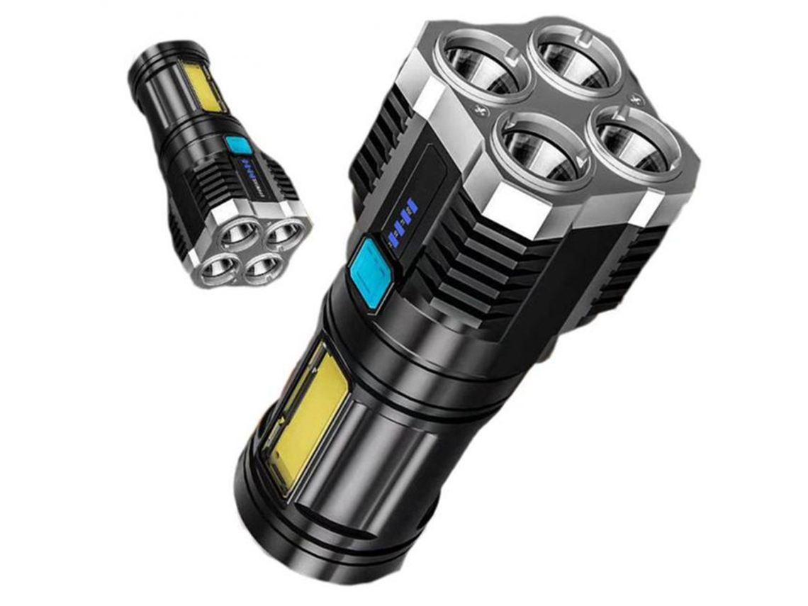 Rebe-lanterna Led De Alta Luz Recargable Por Usb Com Manejo Manual Impermeável Ipx5 Para Acampamento, Trekking, Emergências Ao Ar Livre