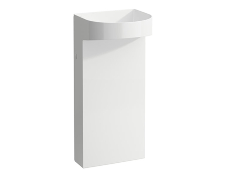 Pia de coluna integrada, nenhum orifício para torneira, sem transbordar, 410x900mm, incl. válvula de drenagem, branco