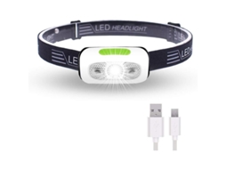 Lanterna Frontal Recarregável Usb De 500 Lumens Leve Led Super Brilhante Para Corredores