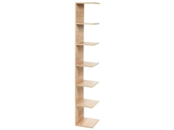 Estante De Parede BELIANI Eston De Aglomerado De Madeira Castanho Claro 30x28x190