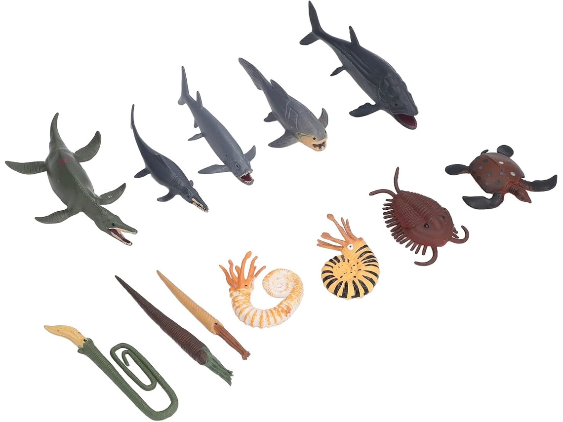 Conjunto SFUSHOS de 12 Figuras de Animais Marinhos Vintage