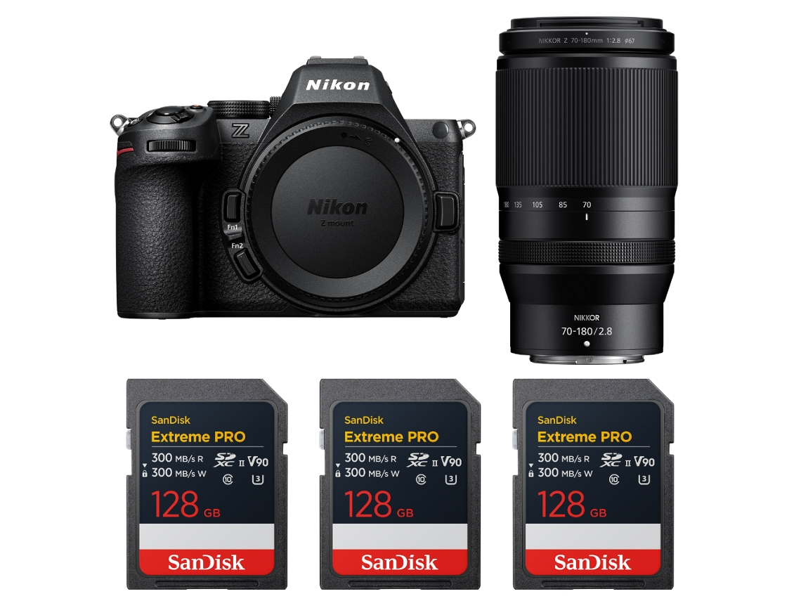 Z5 Ii + 70 180mm F/2.8 + 3 Sandisk 128gb Extreme Pro Uhs ii Sdxc + Ebook “20 Dicas para Fotos Que Impressionam” NIKON