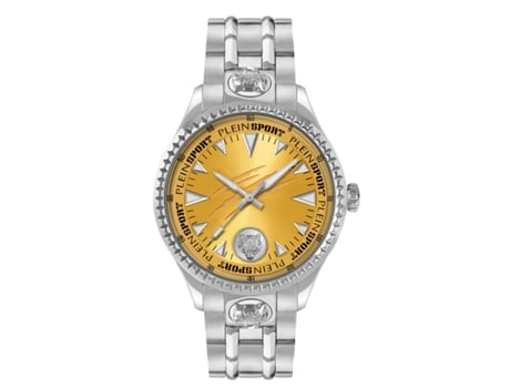 Relógio Homem Lineman 45,00 Mm Bracelete De Aço Cor Da Bracelete Prateado Cinza À Prova De Água 5 Bar Philipp Plein Sport