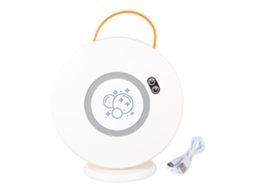 Máquina De Bolhas Com Rotação Automática Recarregável Usb Para Crianças Festas Branco