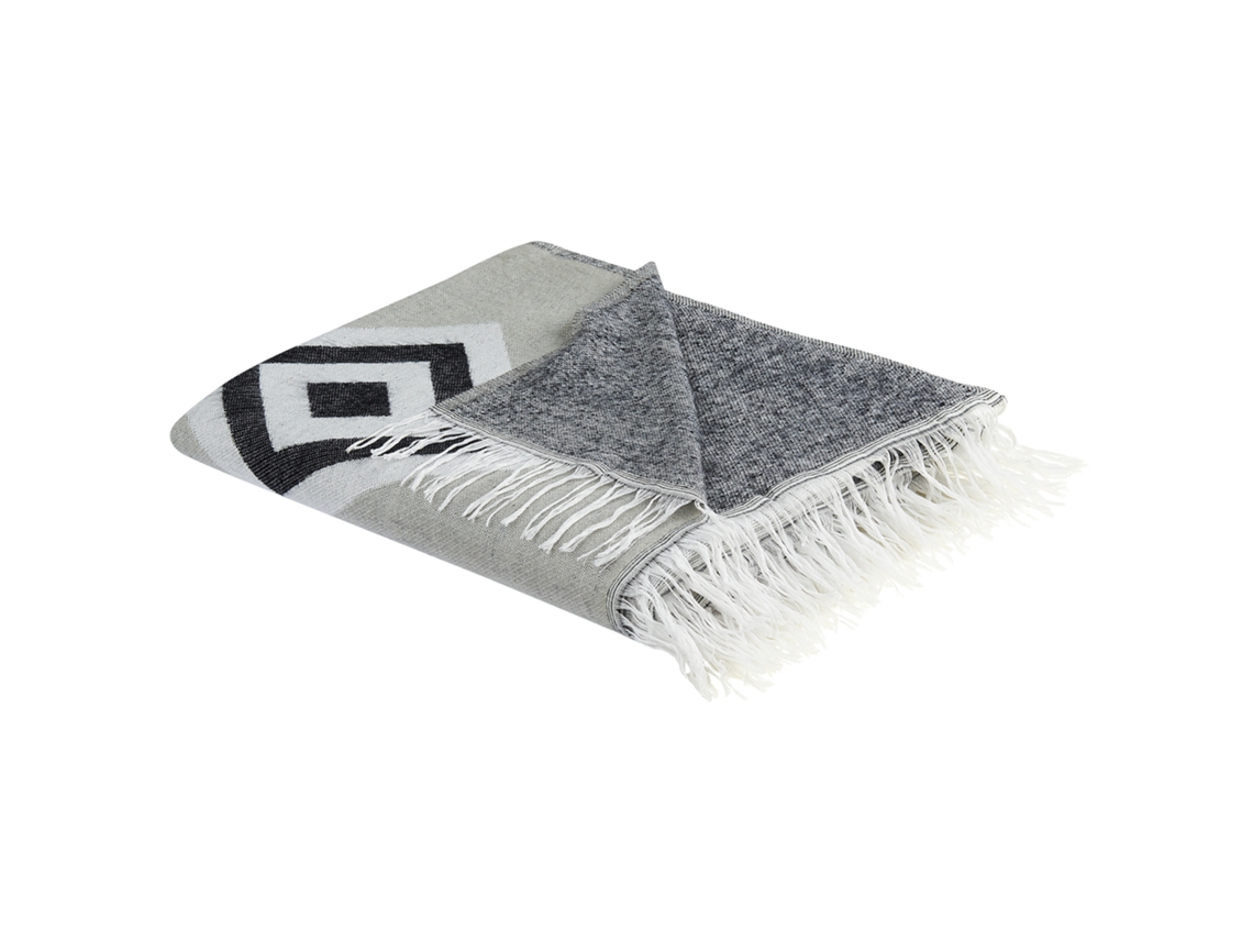 Manta Decorativa Beliani Kattike De Acrílico Gris 130x170x0.3