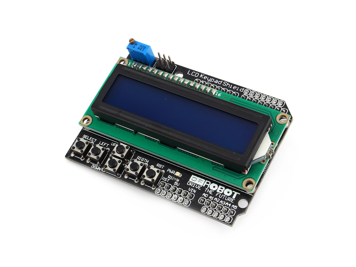 Módulo De Painel Lcd 1602 Com Teclado E Luz De Fundo Azul Para Robô R3