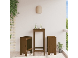 Vidaxl Bancos De Bar 2 Pcs 40x36x75 Cm Pinho Maciço Castanho-mel