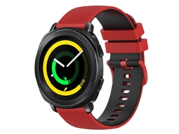 Pulseira De Silicone Quadriculada Bicolor De 20 Mm Para Samsung Gear Sport