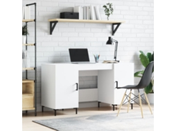 Vidaxl Secretária 140x50x75 Cm Derivados De Madeira Branco