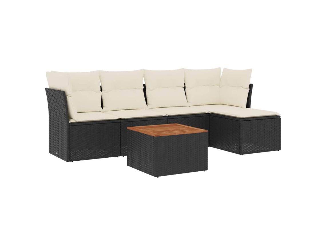Garden Sofa Set, Garden Sofa Sets Vidaxl Preto Rattan / Vime (n/a)