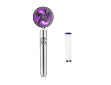Cabeça de chuveiro de alta pressão de 360 graus, filtro antiescala, economia de água, roxo GUOCU GUOCU