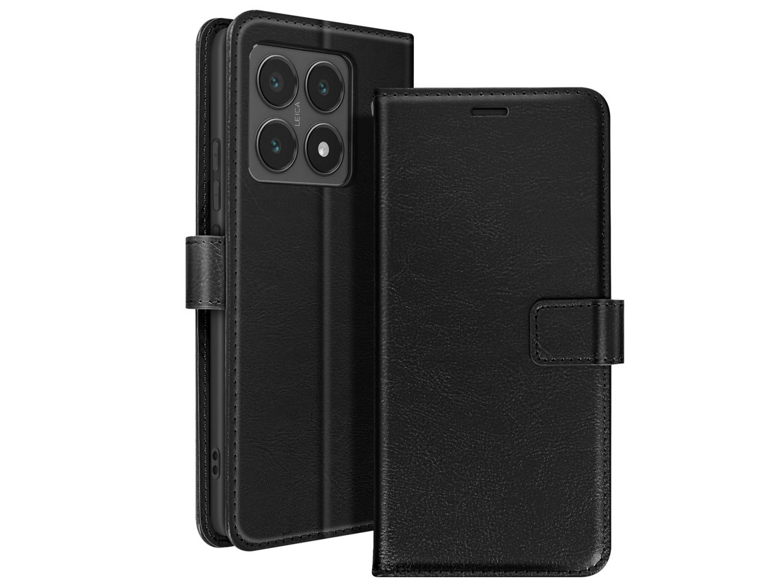 Capa Aba Proteção Alça para Xiaomi Xiaomi 14T MAYAXESS Pele Preto