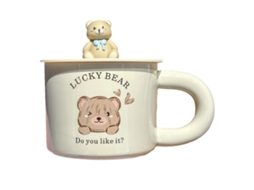 Caneca Criativa de 330Ml para Café Da Manhã com Tampa Caneca Doméstica para Água Ideal para Escritório Feminino NEVEANCE