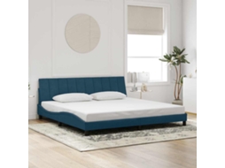 Vidaxl Estrutura De Cama Sem Colchão Hanko 200x200 Cm Veludo Azul