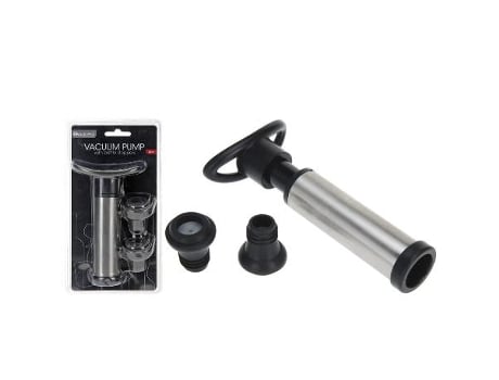 Bomba vacio + 2 tapones vino blister